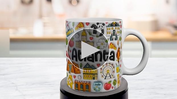Amazon.com: Lotacy Atlanta Symbols Colorful 2D Printed Coffee Mug, 11oz,  Atlanta Souvenirs and Gifts : Home & Kitchen