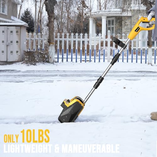 20V 13-Inch Cordless Brushless Snow Shovel, Cordless Snow Blower with Two 4Ah Battery, Battery Snow Blower with Directional Plate, Adjustable Front Handle (2 * 4Ah Battery & Quick Charger Included) by GroveCraft - Image 3