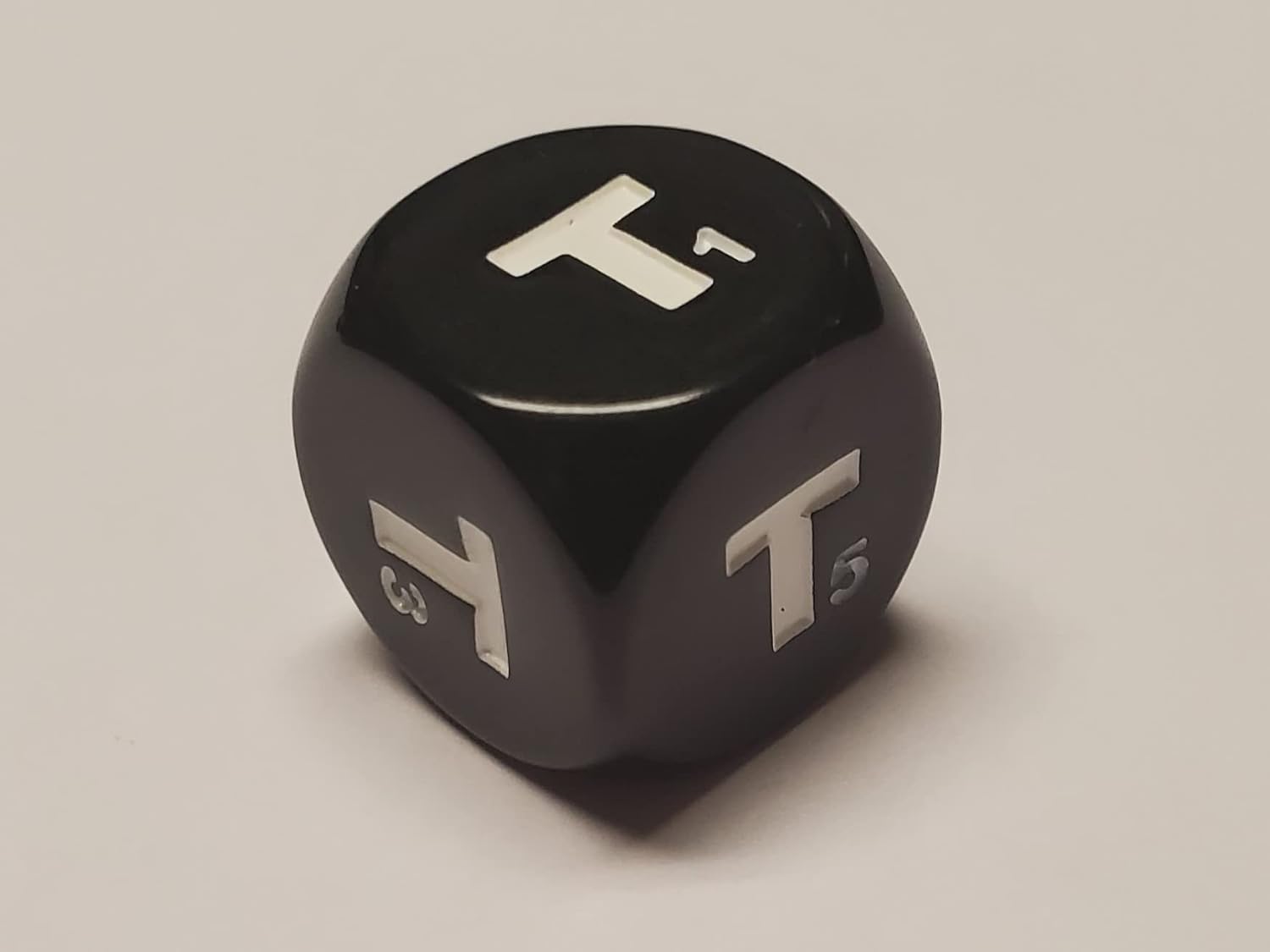 4X Heads & Tails 6 Sided Black Dice with Numbers/Great for Pokemon TCG! / 16mm d6