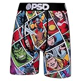 PSD Men's Marvel Comics Boxer Briefs, Multi, L