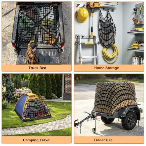 53" x 68" Cargo Net, Pickup Truck Bed Net with S-Hook & Replace Net by FIRMDKWEED - Used condition - Image 7