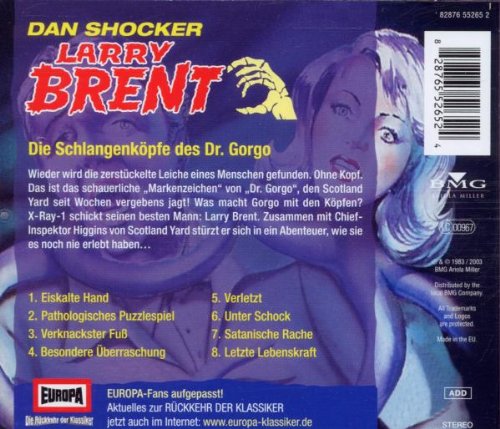 Larry Brent - Folge 9: Die Schlangenköpfe des Dr. Gorgo (Neubearbeitung)