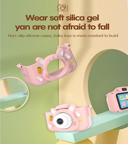 Miniatura 4 de Juguetes de cámara para niños, videocámara digital mejorada de 4800P con funda de silicona suave, regalo de festival de cumpleaños para niños de 3 a