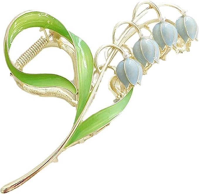 Maiglöckchen & Orchideen Haarspangen Aus Metall – Dekorative Klemmen Für Dicke & Dünne Haare, Für Festliche Anlässe
