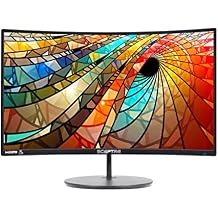 Sceptre 27" Curved 75Hz LED Monitor C278W-1920R Full HD 1080P HDMI DisplayPort VGA Speakers, Ultra Thin Metal Black, 1800R immersive curvature, 2018,Metallic Black
