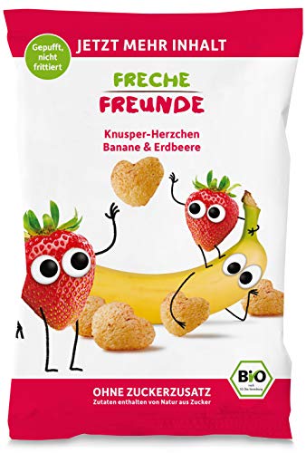 Freche Freunde Knusper-Herzchen Banane & Erdbeere, 30 g