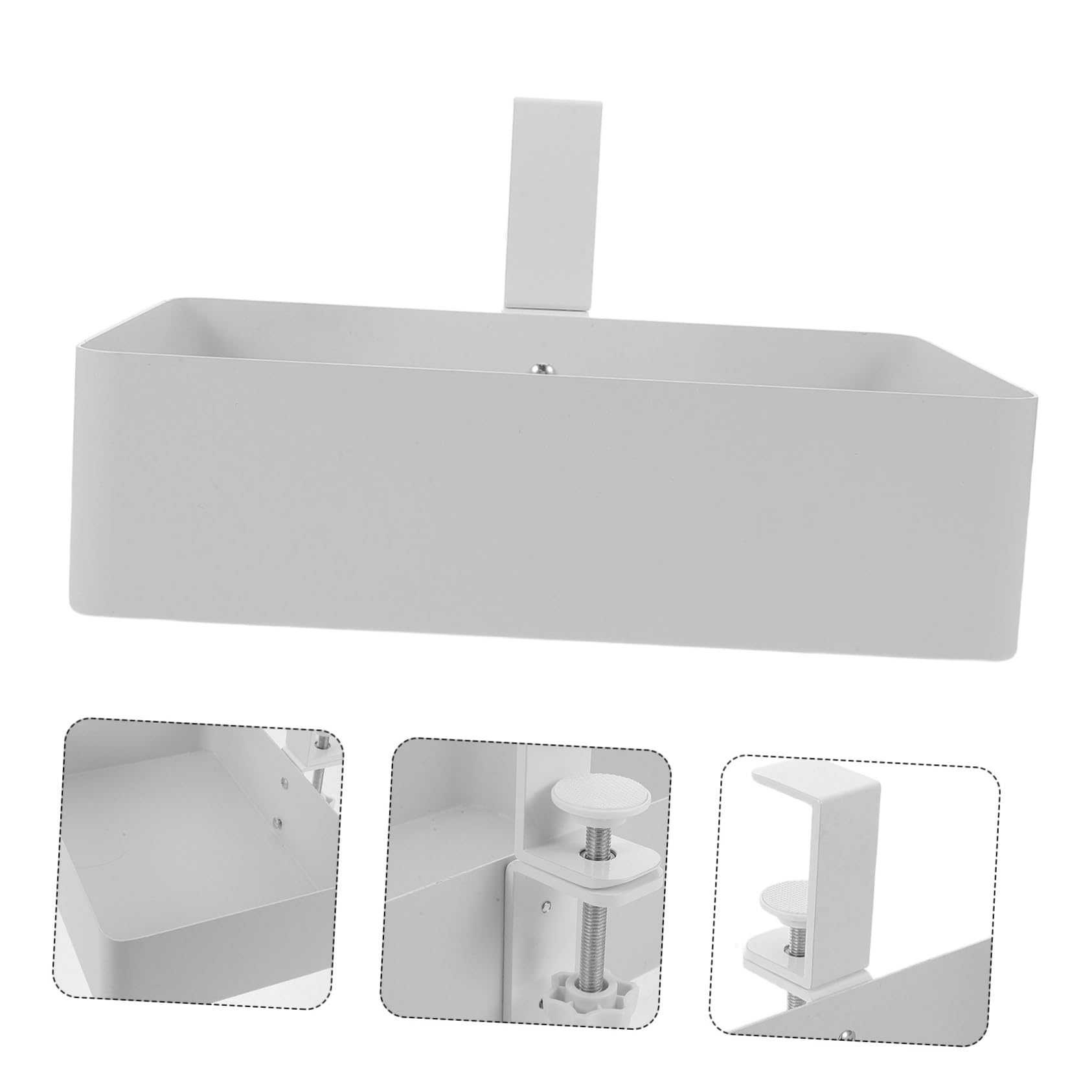 Gadpiparty Cestino Porta Oggetti in Metallo per Sotto la Scrivania Contenitore Organizzatore Discreto per Piccoli Spazi in Cucina e Bagno