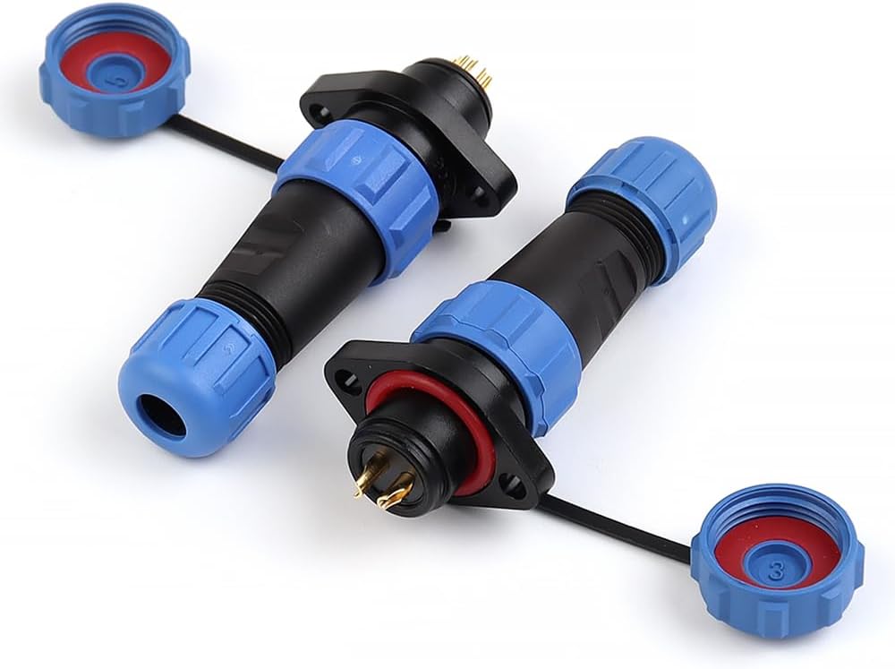 SP13 Type Waterproof Connector Socket Electrical Cable Wire Outdoor IP68 Industrial Connectors Male Female(Sp13-6f)