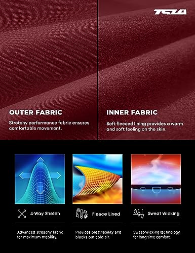 image for TSLA Men's Thermal Underwear Set, Microfiber Soft Fleece Lined Long Jo