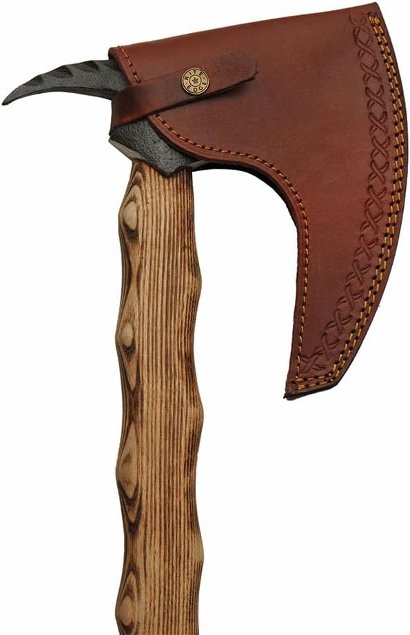 26" Wood Handle Medieval Style Viking Vulture Axe with Sheath