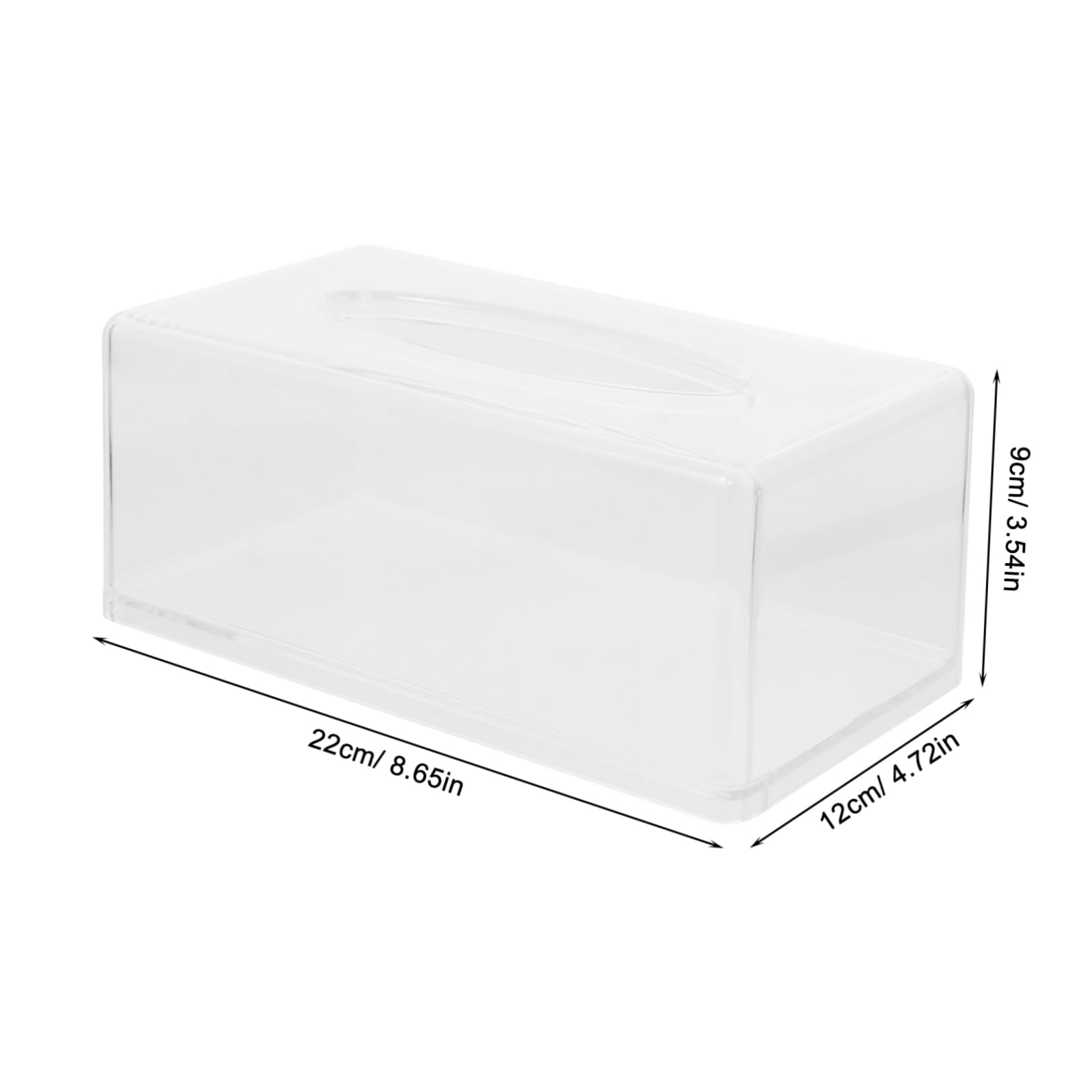 Taschentuch Box Behälter aus Acryl Papiertuchbox für Badezimmer und Küche mit Einfacher Öffnung für Taschentücher und Feuchttücher