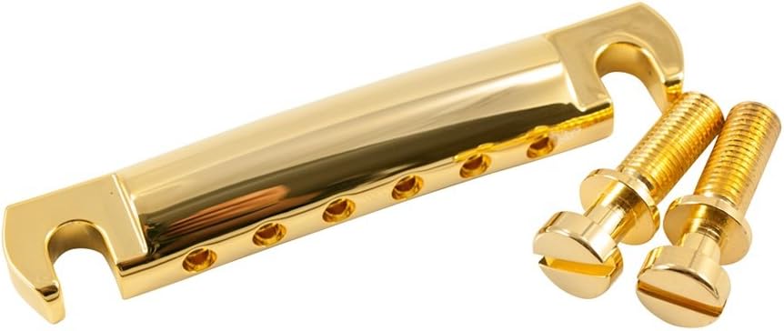 Kluson USA Aluminum Stop Tailpiece With Steel Studs Gold