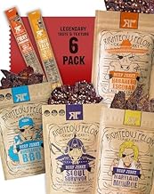Righteous Felon Beef Jerky & Meat Sticks Variety Pack | Gluten Free Beef Jerky Snack Packs for Adults | High Protein, Keto, Low Sugar | Made with Premium Meats | Gifts for Men | Spicy Jerky 6 Pack