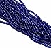 Cobalt Blue Silver Lined Czech 6/0 Seed Bead on Loose Strung 6 String Hank Approx 900 Beads