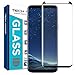 Samsung Galaxy S8 Glass Screen Protector from Tech Armor, 3D Curved Ballistic Glass, CASE-FRIENDLY, Black - [1-Pack]