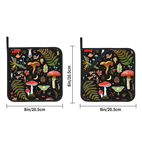 Mushroom Pot Holders Sets, Kitchen Potholders For Cooking Baking Bbq Grilling (2-Piece Sets) #TOP3