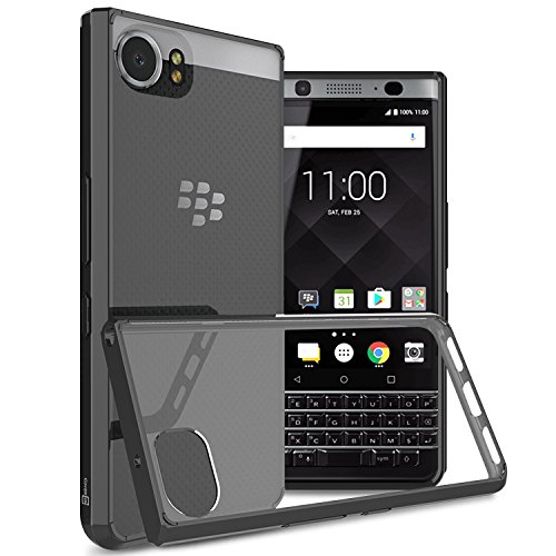 CoverON Hard Slim Fit ClearGuard Series for BlackBerry KEYone Case, Clear with Black Trim
