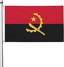 Angola Angolan Classic Flag 3x5 Ft Flags Double-Sided Printed With Vivid Colors It Is A Double Sided Fabric Flags An Outdoor Banner That Resists Fading And Is Durable And Long Lasting