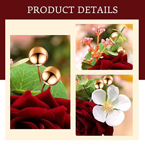 image for Sherr 40 Pcs Rose Wrist Corsage and Boutonniere Set Wedding Corsage Wr