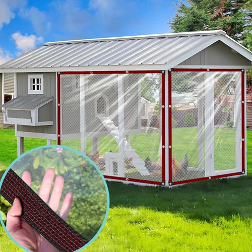 Clear Tarp Waterproof 9x12 Tarps Heavy Duty Plastic Tarp with Grommets Clear Vinyl Tarps for Outdoor Patio Enclosure Chicken Coop Cover Waterproof Transparent Tarpaulin for Porch Greenhouse Plant by Ouckkhey - Image 3