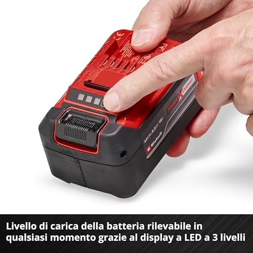 Original Einhell Batteria Da 5,2 Ah E Dispositivo Di Ricarica Power X-Change Starter Kit (Ioni Di Litio, 18 V, Tempo Di Ricarica Di 100 Minuti, Adatto A Tutti I Dispositivi Power X-Change) - 6