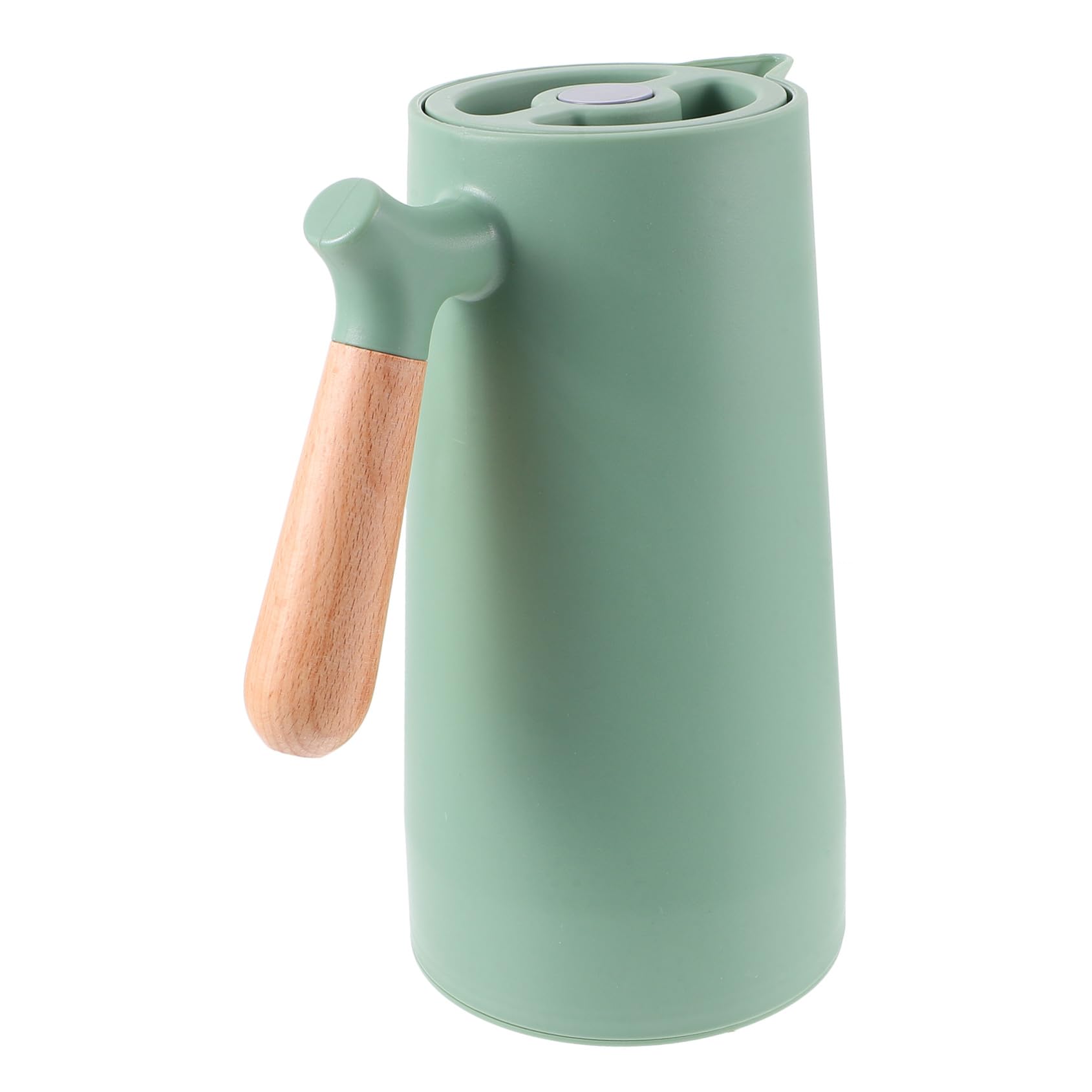 BESTYASH Thermosflasche Wärmeisoliert Isolier aus Glas und Breitem Holzgriff mit Großer Kapazität und Leicht zu Reinigen für Tee Zuhause