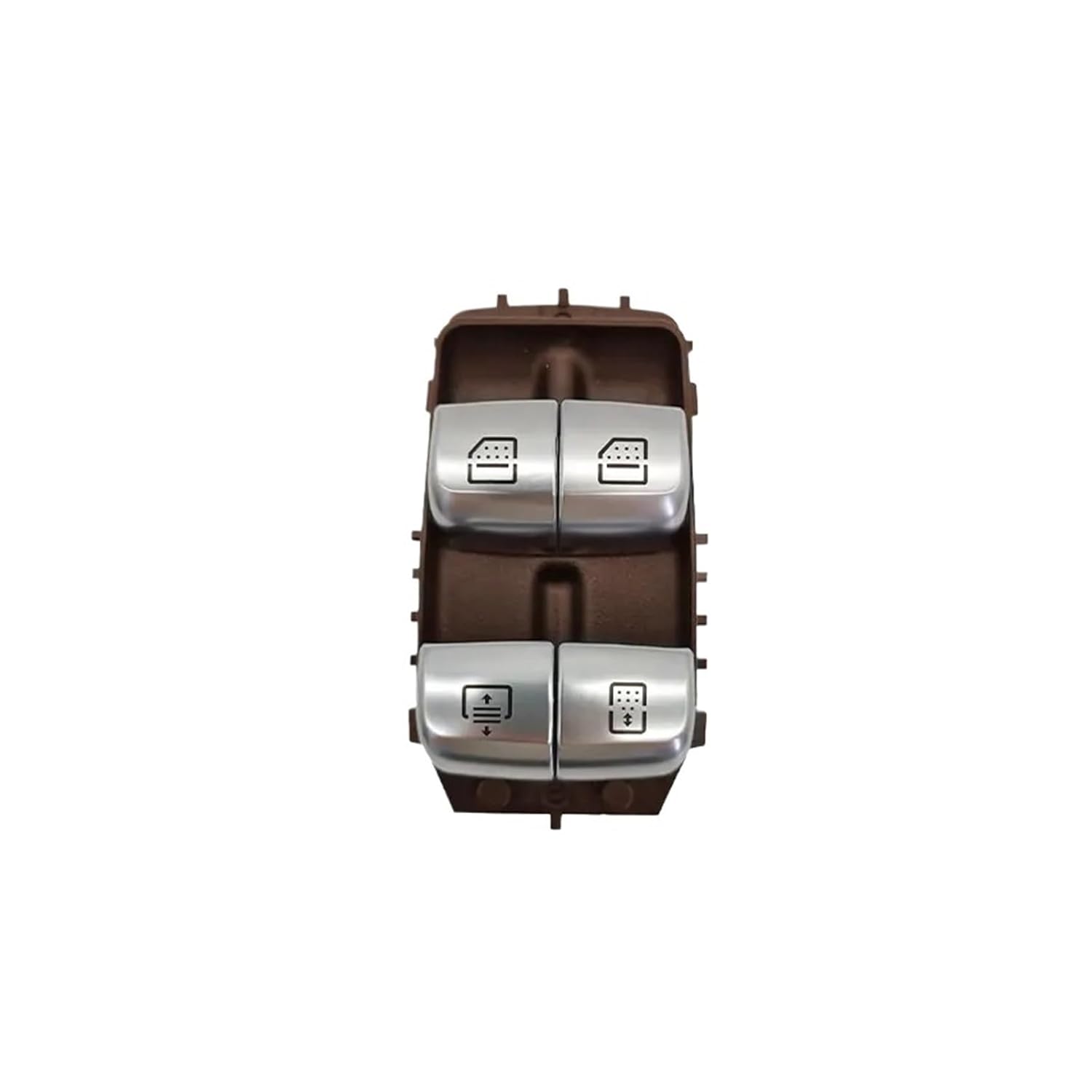 Car Rear Electric Power Window Switch Master Panel Assembly Fit for Benz E Class E200 E300 E320 E63 Fit for AMG 2016-2023(Model B Brown)