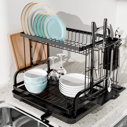 Sakugi Dish Drying Rack for Countertop by Kitsure - Rustproof ...