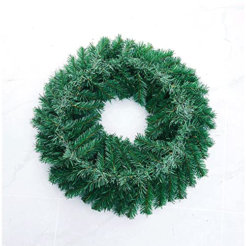 Couronne de Noël verte durable lot de 2 fausses branches épicéa 40 cm - 5