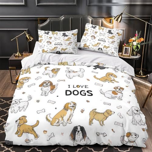 Linge de lit 3D imprimée microfibre résistante 3 pièces avec taies d'oreiller - 2