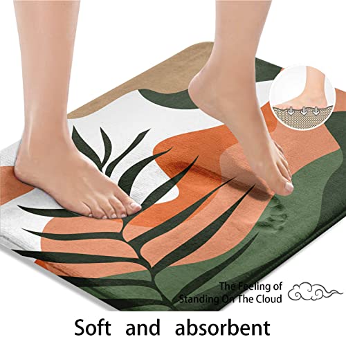 Tayney Boho Mid Century Shower Curtain Set With Toilet Lid Cover And Non-Slip Rugs, Abstract Sun Mountain Plants 4 Pcs Modern Shower Curtain For Bathroom Set With 12 Hooks #TOP5