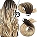 Moresoo 22 Inch Human Hair Extensions Remi Hair Full Head Tape in Extensions Dark Brown #2 Fading to Blonde #27 Mixed #613 Tape on Hair Extensions Real Human Hair 100G 40PCS Glue on Hair