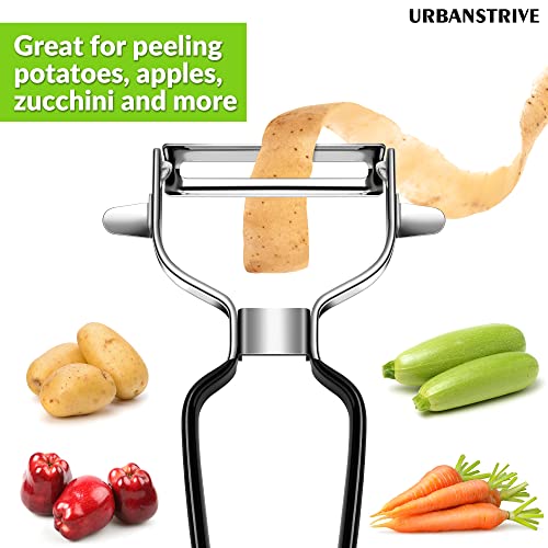 Urbanstrive Stainless Steel Y Shaped Vegetable Peelers For Kitchen, Heavy Duty Potato Peeler Hand, Fruit Peeler Veggie Peeler, Kitchen Food Peelers, Comfortable Handle, Dishwasher Safe, Black by Urbanstrive - Image 5