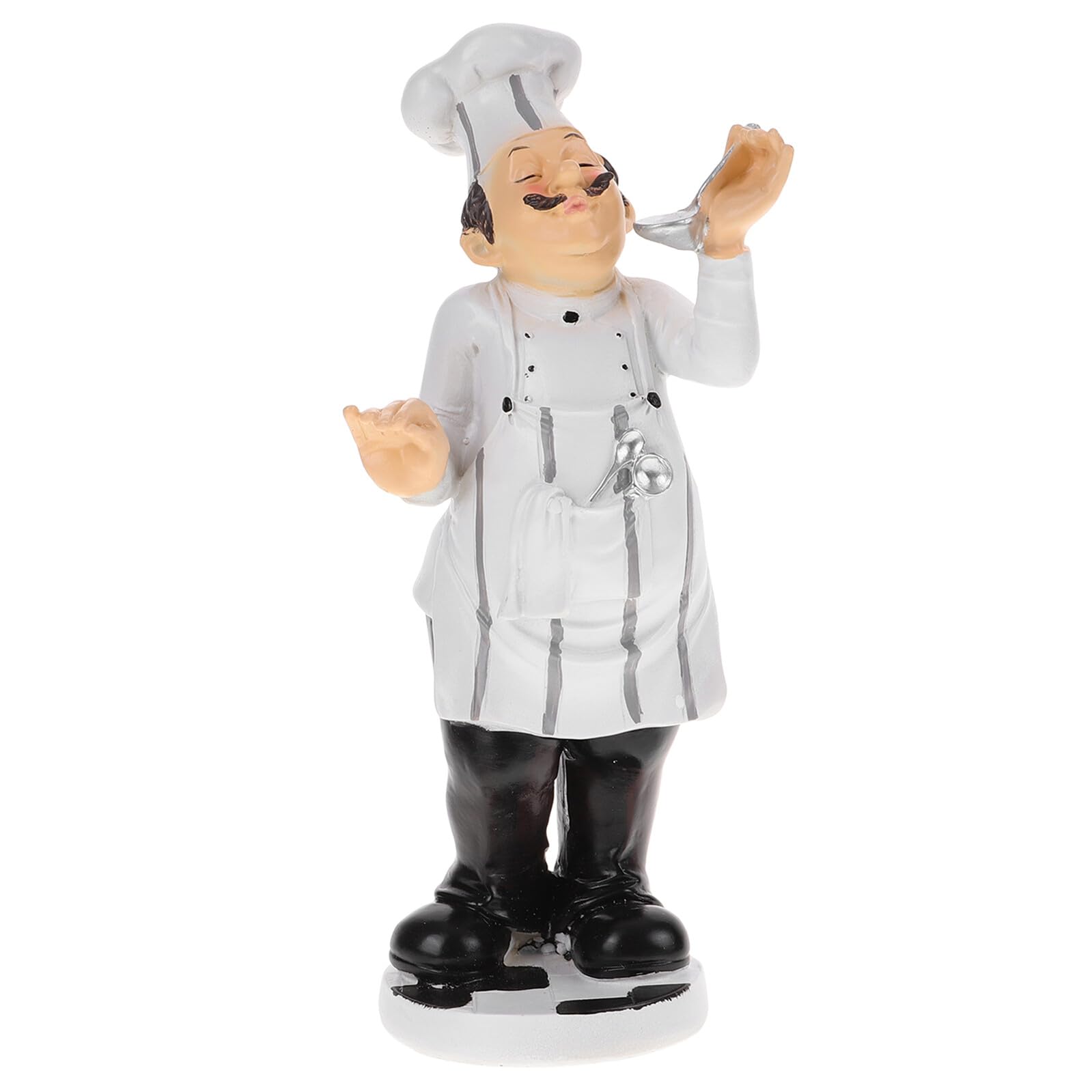 Artibetter Ornamento da Chef in Resina Mini Cuoco Europeo Scultura da Cucina Decorativa Stabile per Casa Ristorante e Bar Statuetta da Chef per Tavolo Design Divertente