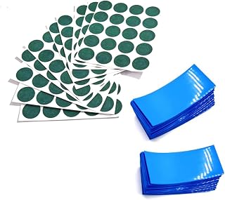 200pcs 18650 Battery PVC Heat Shrink Wrap Tube (Width 30mm) and 200pcs 18650 Li Battery Insulation Gasket Adhesive Ring Paper