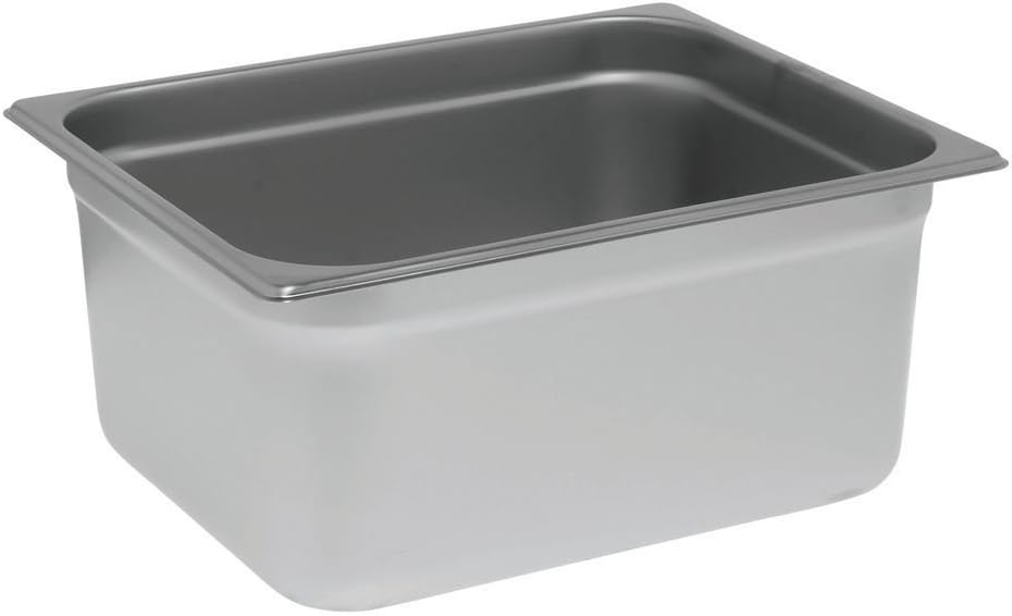 HUBERT Kratos Allied Buying Corp CAST-1206 Steam Table Pan - 24 Gauge, Stainless Steel Half-Size, 6" H