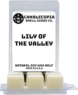 Lily of The Valley Strongly Scented Hand Poured Vegan Wax Melts, 12 Scented Wax Cubes, 6.4 Ounces in 2 x 6-Packs