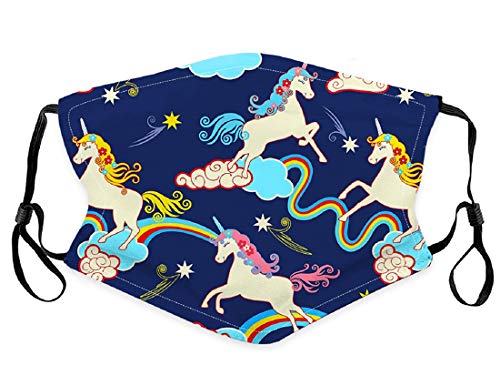 6Pcs Kids Girls Unicorn Face Bandanas Reuseable Cloth Costume Accessories Sun Protection For Outdoor #TOP3