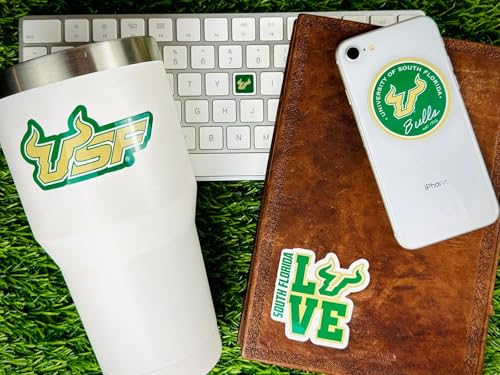 Image of USF Stickers Decals Merch Bulls University South Florida Gifts Car 14 Pc