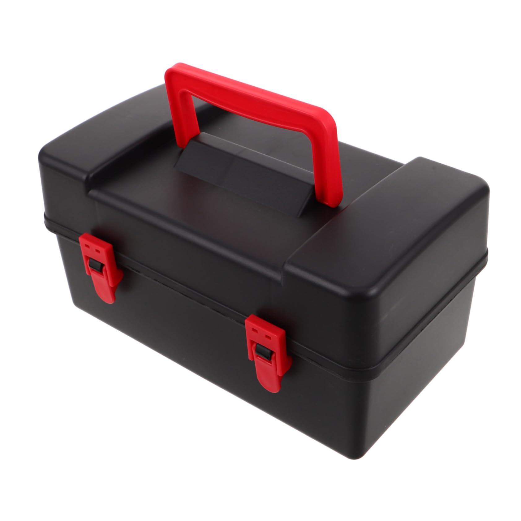 Boîte de rangement gyroscopique noire en plastique robuste avec insert mousse