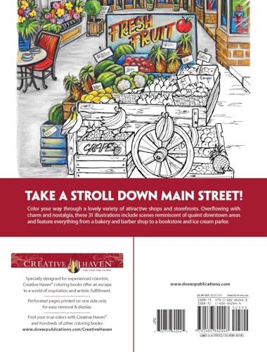 Creative Haven Main Street Coloring Book
