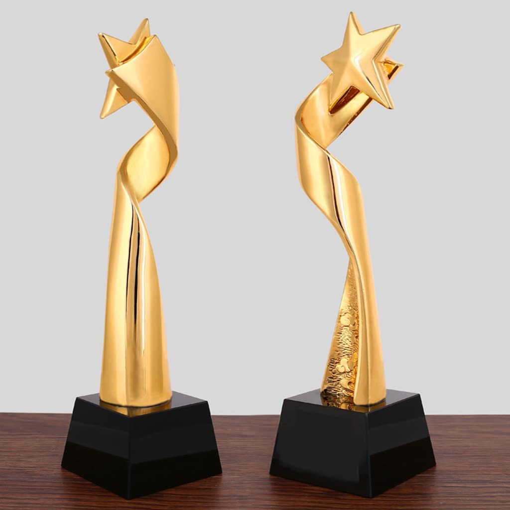 Trofeos, medallas y premios Trofeo De Pentagrama De Resina Dorada Trofeo De Premio De Fin De Año para Empleados De Empresa Trofeo De Competición Deportiva Evento De Talentos Premios Recuerdos