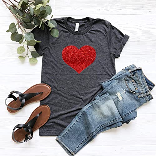Valentine Shirt For Woman, Mommy And Me Valentines Day Shirt, Valentines Day Gift, Heart Valentines Day Shirts For Girls, Glitter Heart Valentines Shirt #TOP29