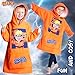 Naruto Fleece Hoodie Blanket for Boys and Teenagers - One Size Kids Oversized Hoodie with Sherpa Lining Gifts for Boys Orange