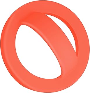 Magnetic Silicone Ring Grip Phone Holder, Rotating Finger Loop Ring Grip Holder, Soft and Portable, Strong Magnetic Attraction, Compatible with Magsafe Phone Case (Orange)