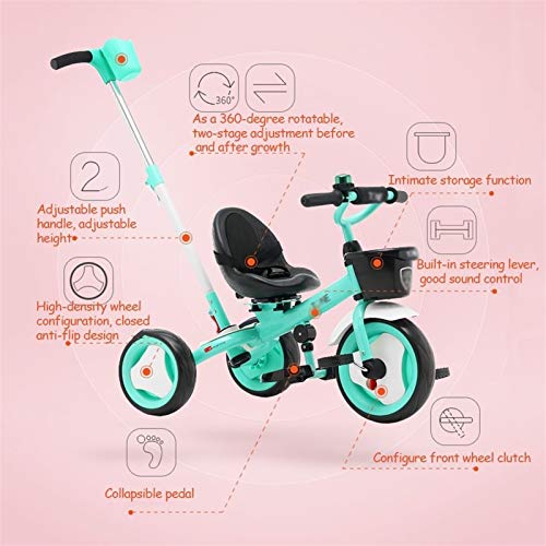 Sznwj Ygqtbc Children's Tricycle,3 In 1 Kids Tricycles For 1-3 Years Old Kids Trike 3 Wheel Toddler Bike Boys Girls Trikes For Toddler Tricycles Baby Bike Trike (Color : C) #TOP5