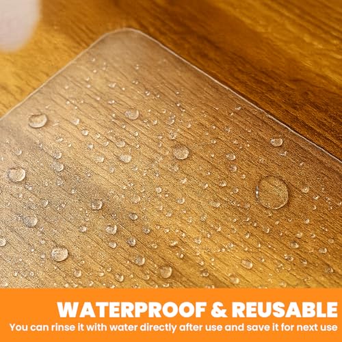 Sets de table transparents lavables pour protéger le bois des assiettes chaudes