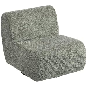 HOMCOM Sessel Drehbarer Loungesessel mit Chenille-Optik, Breiter Sitzfläche | Polstersessel, Relaxsessel