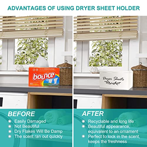 Dryer-Sheet-Holder-with-Hinged-Lid-for-Laundry-Room-Farmhouse-DecorWooden-Dryer-Sheet-Container-DispenserFabric-Softener-Sheets-Organization-and-Storage-for-Home-Decor-1PK Dryer Sheet Holder with Hinged Lid for Laundry Room Farmhouse DecorWooden Dryer Sheet Container DispenserFabric Softener Sheets Organization and Storage for Home Decor 1PK
