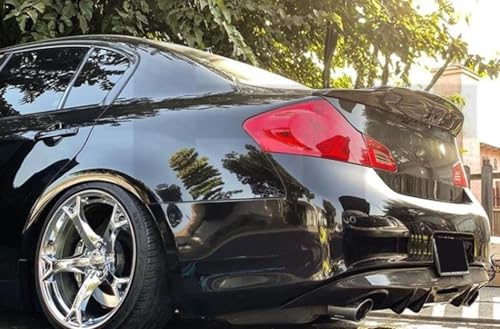 Aileron arrière Infiniti G37 G35 Q40 berline séparateur lèvre toit noir brillant - 3